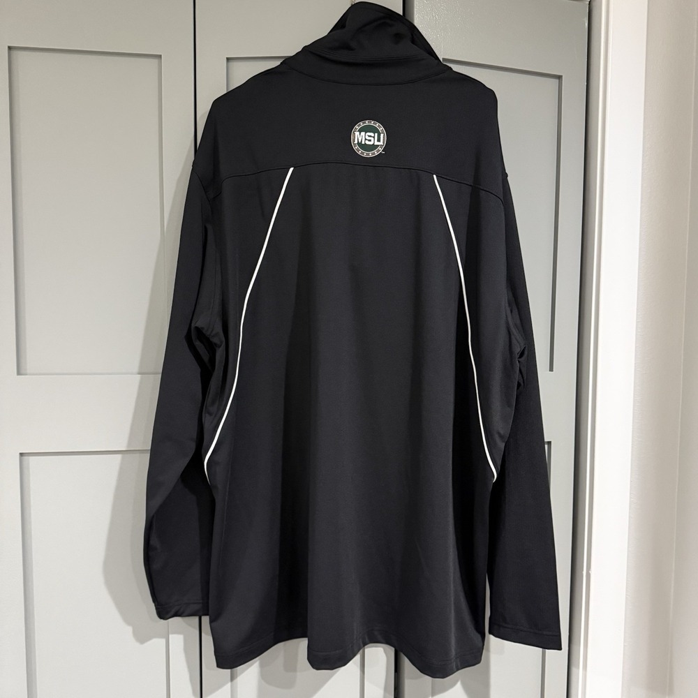 Michigan State Spartans MSU 1/4 Zip Pullover Nike Dri-Fit Black Men's XL Logo - Picture 7 of 14